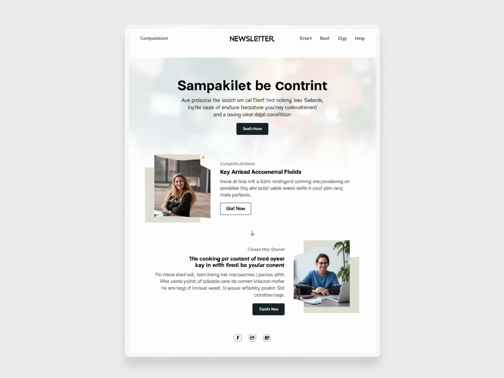 Professional newsletter email design template with modern layout